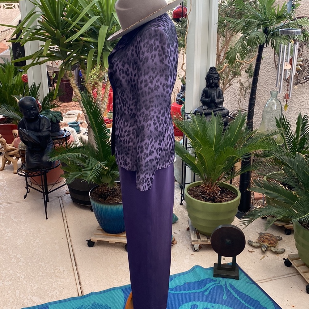 2 Piece Purple Pants Outfit - Gem